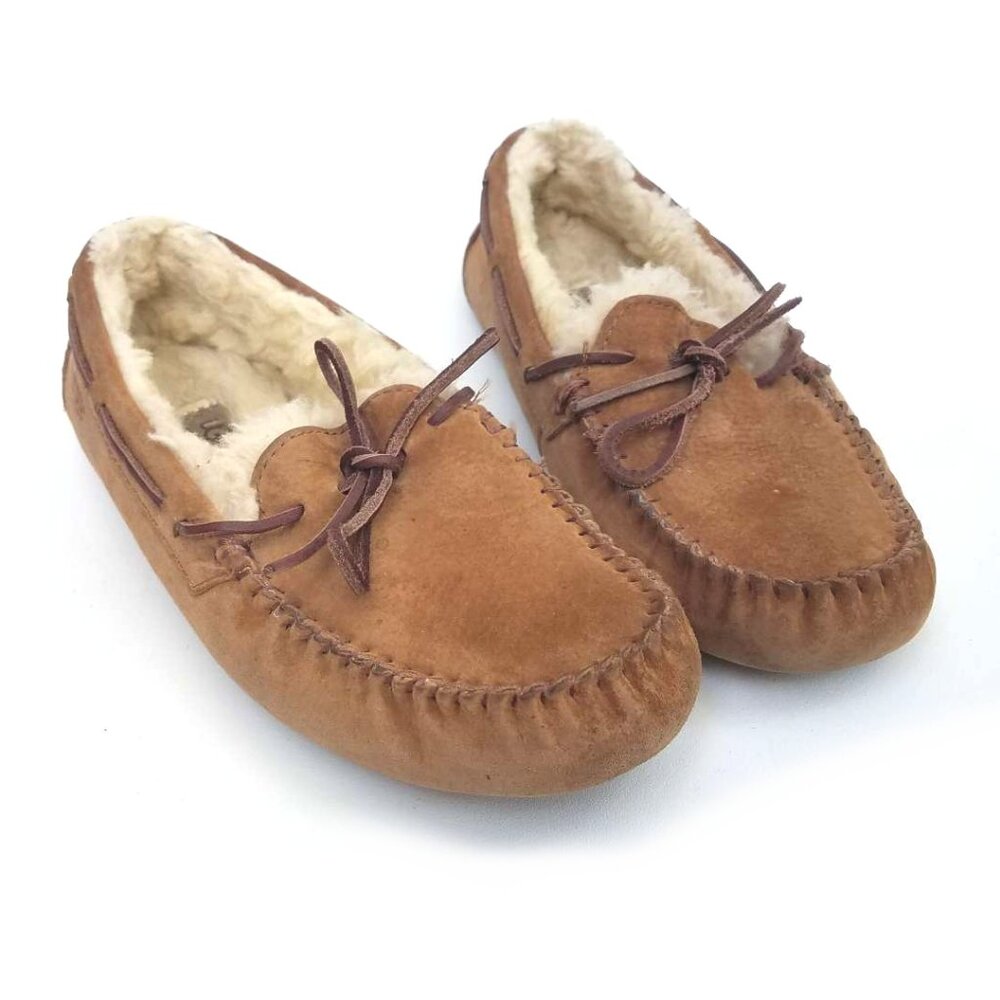 Ugg Dakota Water-Resistant Suede Slippers Chestnut Size 9 - Picture 3 of 5